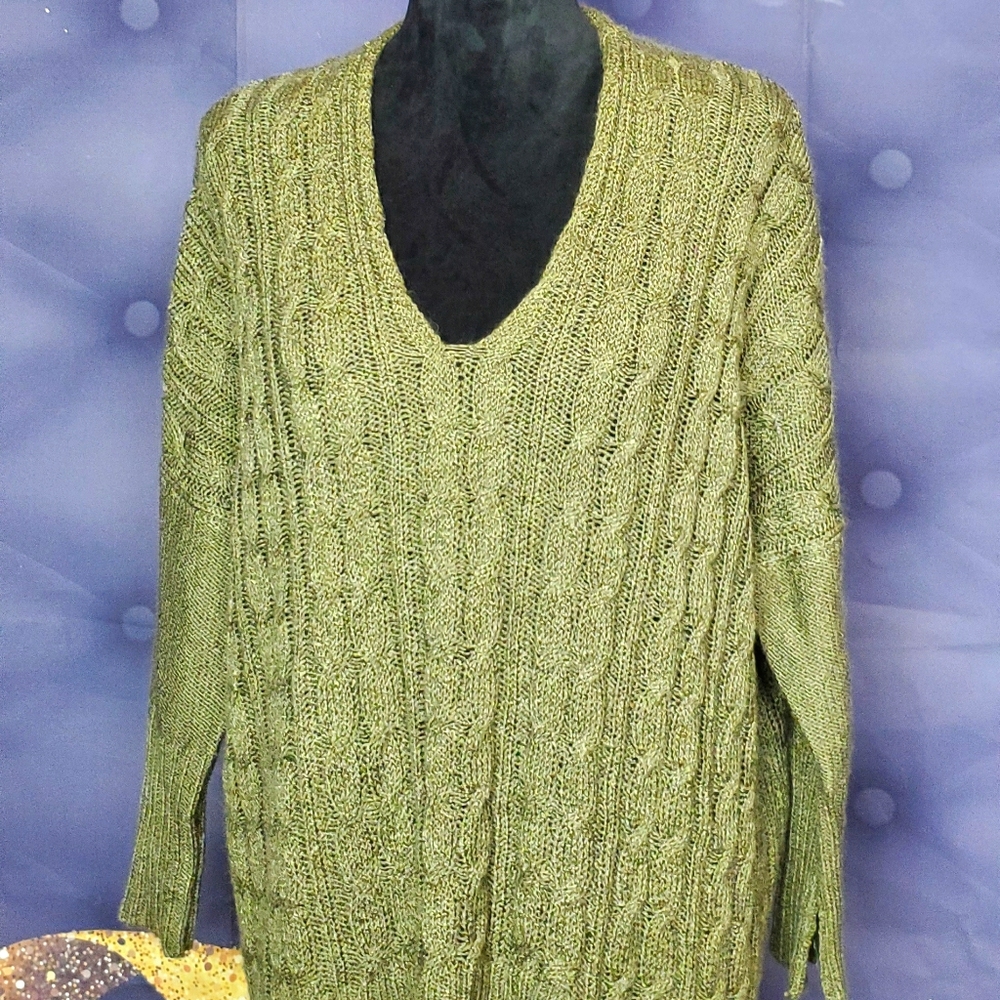 Long Olive Green Sweater